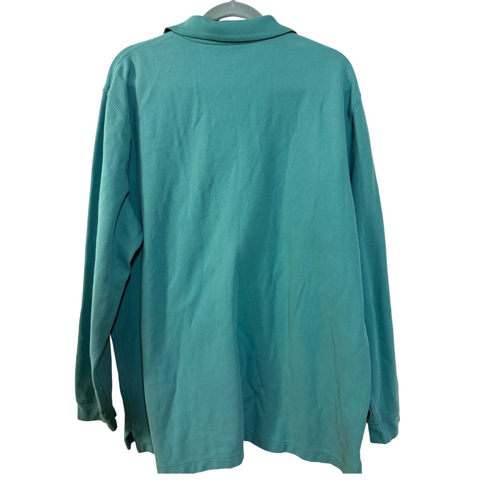 L.L.Bean Polo Shirt Mens XL Tall‎ Teal  Traditional Fit Cotton Pique Gorpcore - Picture 2 of 5